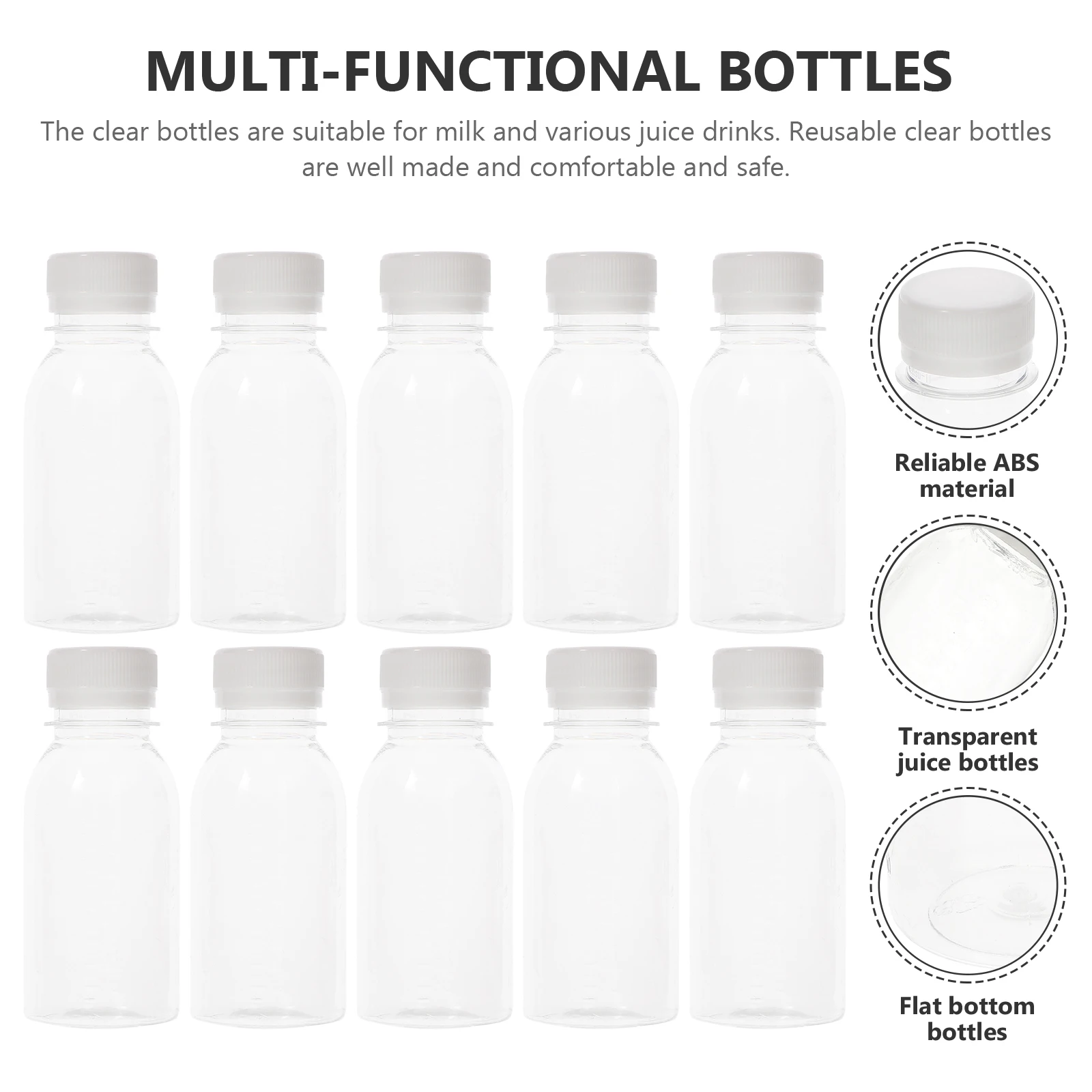 10Pcs Transparent Milk Bottles 100ml Reusable Clear Containers Flat Bottom Design Safe for Long-Term Use Portable Empty Bottles
10Pcs Transparent Milk Bottles 100ml Reusable Clear Containers Flat Bottom Design Safe for Long-Term Use Portable Empty Bottles