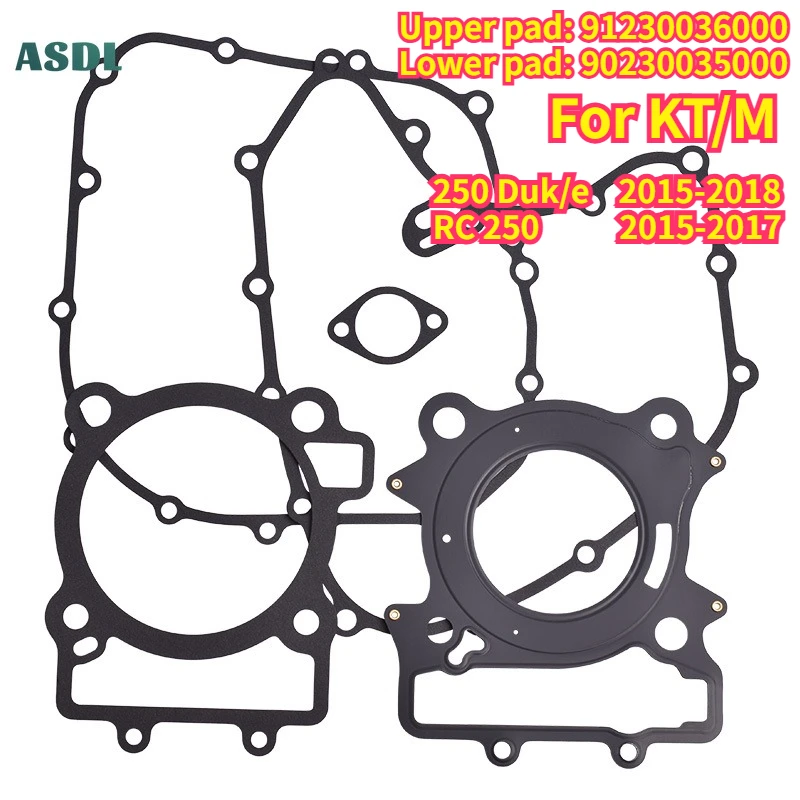 91230036000 Motorcycle Complete Cylinder Gasket For KT/M 250 Duk/e 2015-2018 RC250 15-2017 overhaul Clutch Mat 90230035000
91230036000 Motorcycle Complete Cylinder Gasket For KT/M 250 Duk/e 2015-2018 RC250 15-2017 overhaul Clutch Mat 90230035000