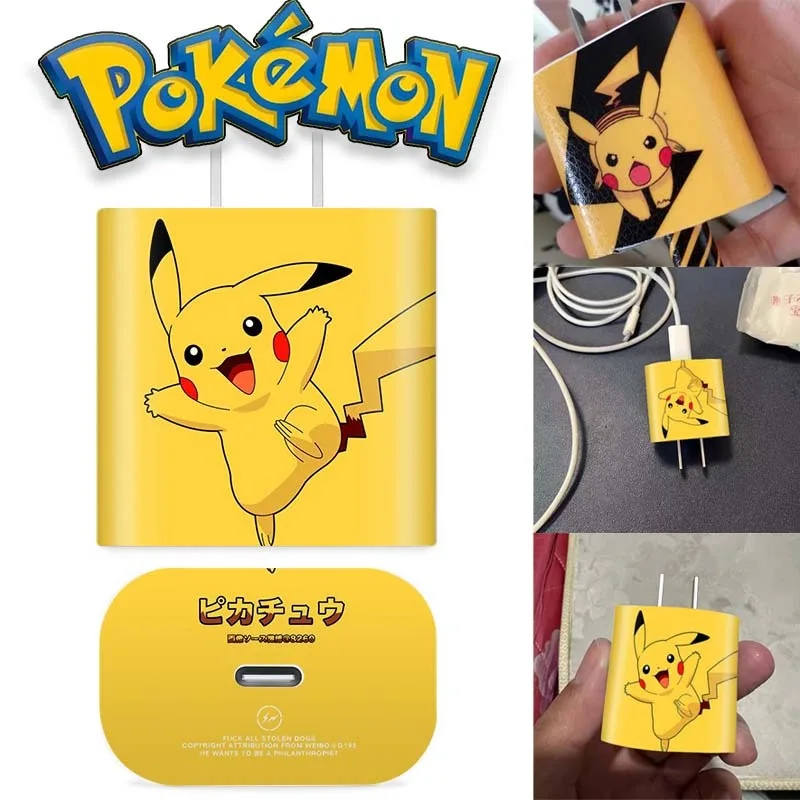 Pokemon Pikachu Charger Protective Case Stickers for IPhone 20w Cartoon Data Cable Head Bite Protector Shell Decal Birthday Gift
Pokemon Pikachu Charger Protective Case Stickers for IPhone 20w Cartoon Data Cable Head Bite Protector Shell Decal Birthday Gift