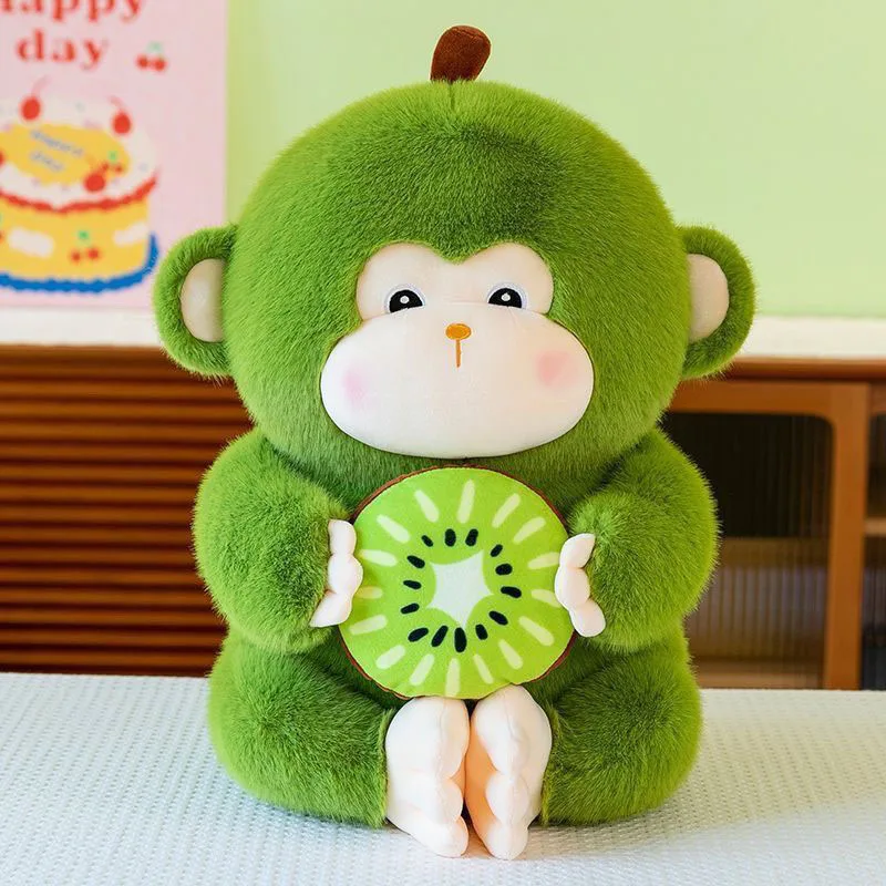 Cute Green Monkey Plush Toy with Kiwi Fruit Soft Stuffed Monkey Doll Kawaii Squishy for Kids Birthday Gift Home Decoration Toys
Cute Green Monkey Plush Toy with Kiwi Fruit Soft Stuffed Monkey Doll Kawaii Squishy for Kids Birthday Gift Home Decoration Toys