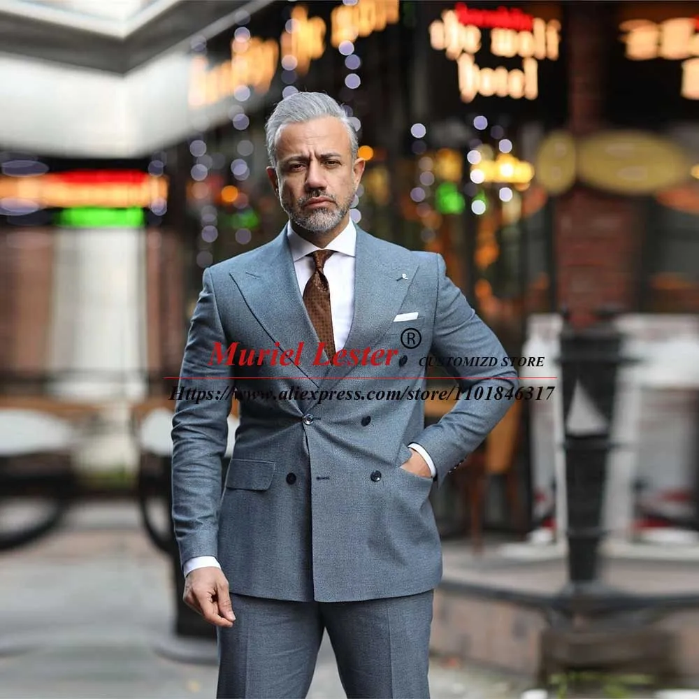 Tailored Made Groom Men Suits Slim Fit Double Breasted Blazer Sets Formal Wedding Tuxedo 2 Piece Male Fashion Prom Dress Cheap
Tailored Made Groom Men Suits Slim Fit Double Breasted Blazer Sets Formal Wedding Tuxedo 2 Piece Male Fashion Prom Dress Cheap