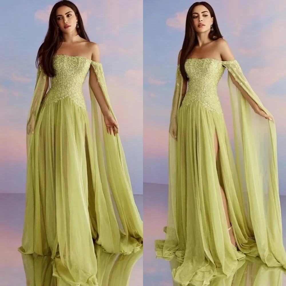 Yipeisha Sparkle Elegant Off-the-shoulder A-line Beading Paillette / Sequins Draped Chiffon Evening Dresses
Yipeisha Sparkle Elegant Off-the-shoulder A-line Beading Paillette / Sequins Draped Chiffon Evening Dresses
