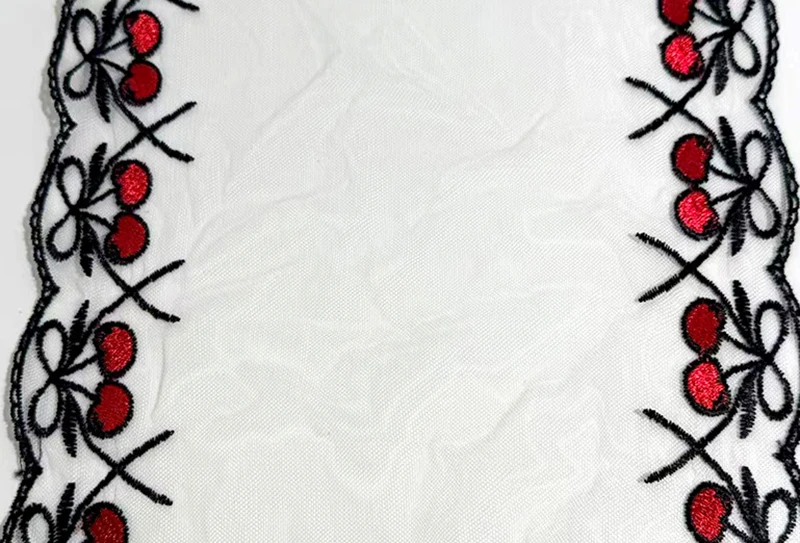 20Yards Two Tones Cherry Embroidery Lace Trim Skirt Hem Underwear Sewing Craft DIY Apparel Fabrics Lace Accessories
20Yards Two Tones Cherry Embroidery Lace Trim Skirt Hem Underwear Sewing Craft DIY Apparel Fabrics Lace Accessories