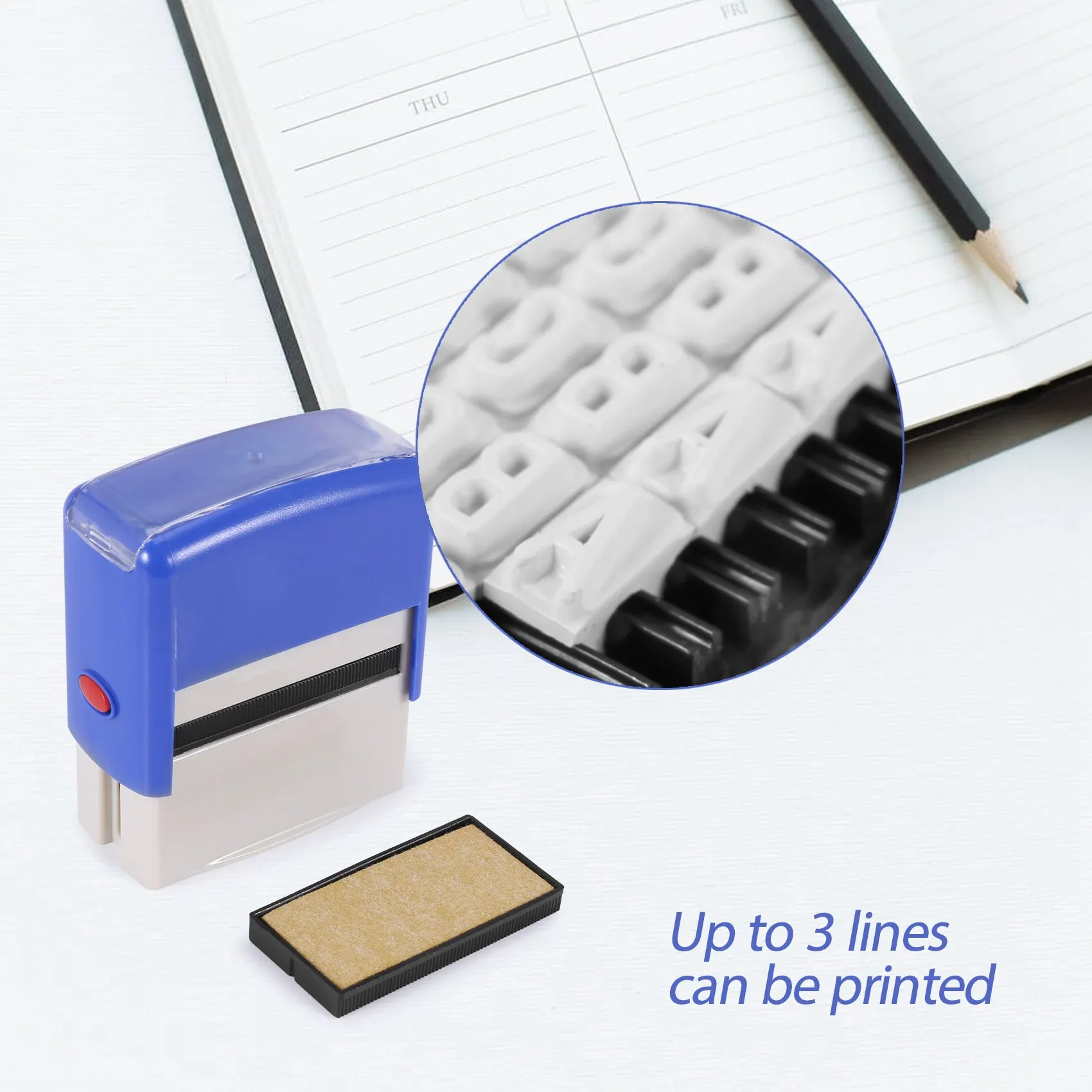 Self Inking Stamp Set Custom Personalised DIY Business Name Number Address Printing Rubber Stamp with Tweezers Kit Blue
Self Inking Stamp Set Custom Personalised DIY Business Name Number Address Printing Rubber Stamp with Tweezers Kit Blue