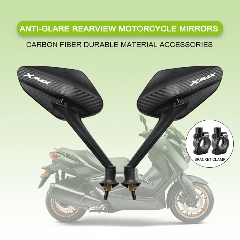 For YAMAHA XMAX400 Xmax125 XMAX 300 Xmax300 Xmax250 LOGO Adjustable angle Carbon Fiber Rearview Mirror Motorcycle accessories
For YAMAHA XMAX400 Xmax125 XMAX 300 Xmax300 Xmax250 LOGO Adjustable angle Carbon Fiber Rearview Mirror Motorcycle accessories