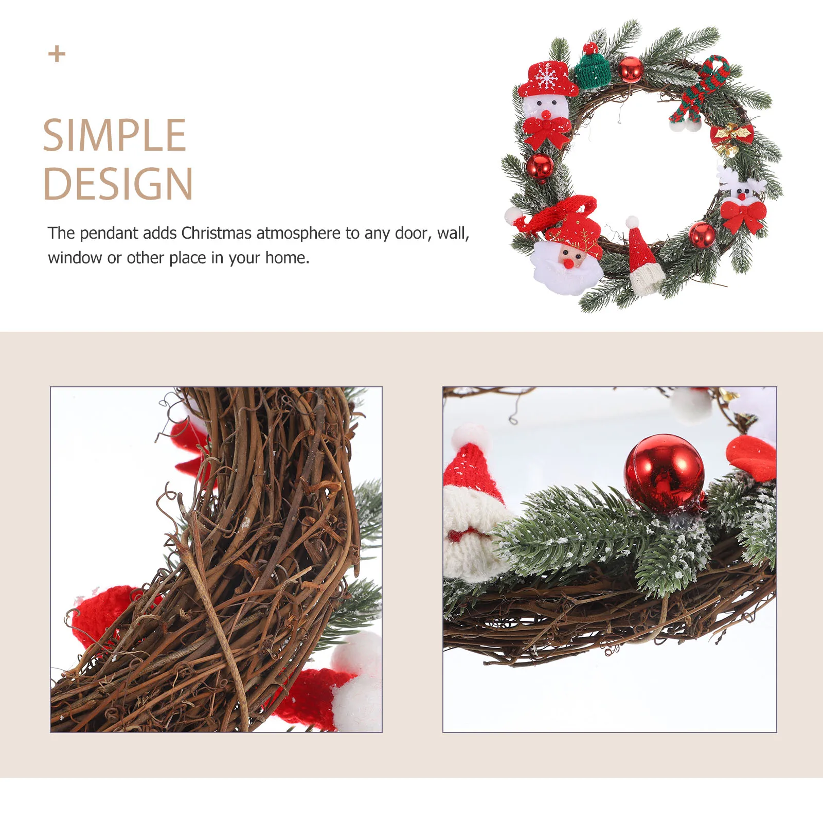 Berry Christmas Wreath Holiday Decorations Cloth Xmas Wreaths Front Door Wall Pendant
Berry Christmas Wreath Holiday Decorations Cloth Xmas Wreaths Front Door Wall Pendant