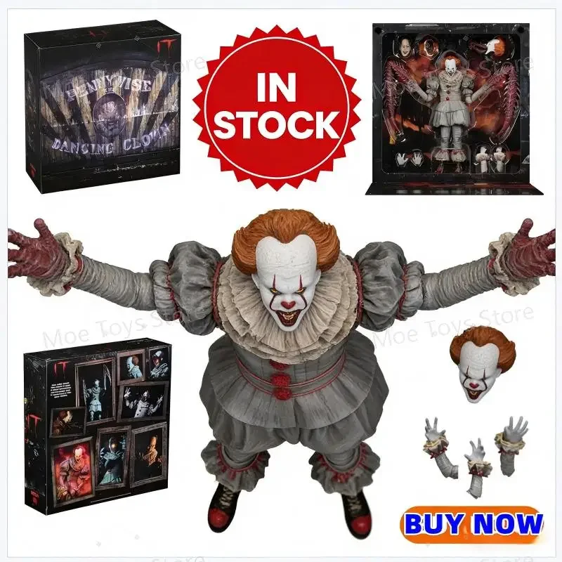 IN Stock Hot Sale NECA Pennywise Joker Collectible Figure Horror Movie Doll Toy Halloween Xmas Birthday Gift
IN Stock Hot Sale NECA Pennywise Joker Collectible Figure Horror Movie Doll Toy Halloween Xmas Birthday Gift