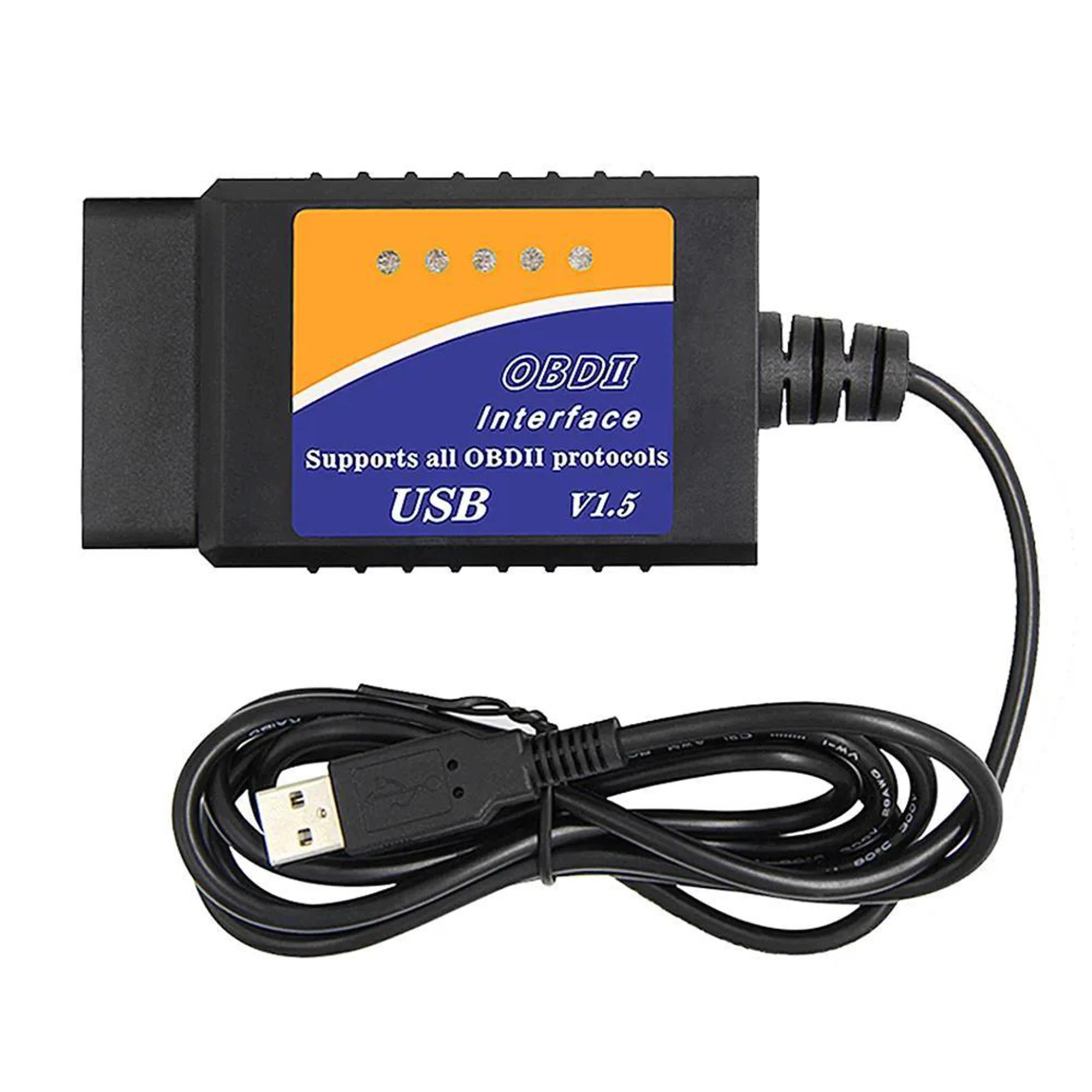 ELM327 USB V1.5 OBD2 Cable Car Diagnostic Scanner ELM 327 V1.5 OBDII Interface PC-Based Auto Diagnostic-Tool OBD-II Scanner Tool
ELM327 USB V1.5 OBD2 Cable Car Diagnostic Scanner ELM 327 V1.5 OBDII Interface PC-Based Auto Diagnostic-Tool OBD-II Scanner Tool