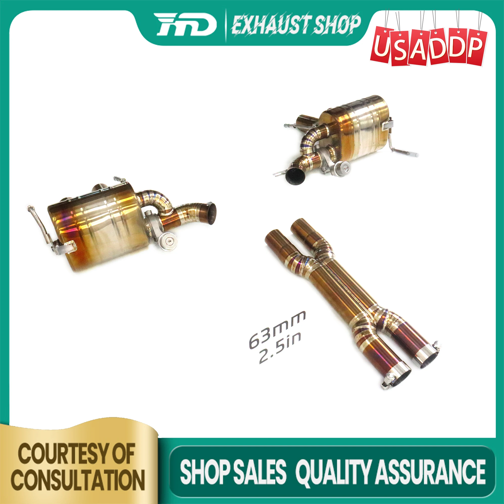 Vacuum valve for Ferrari GTC4Lusso V12 6.2L Catback Exhaust system Ti High quality Muffler Direct bolt installation
Vacuum valve for Ferrari GTC4Lusso V12 6.2L Catback Exhaust system Ti High quality Muffler Direct bolt installation