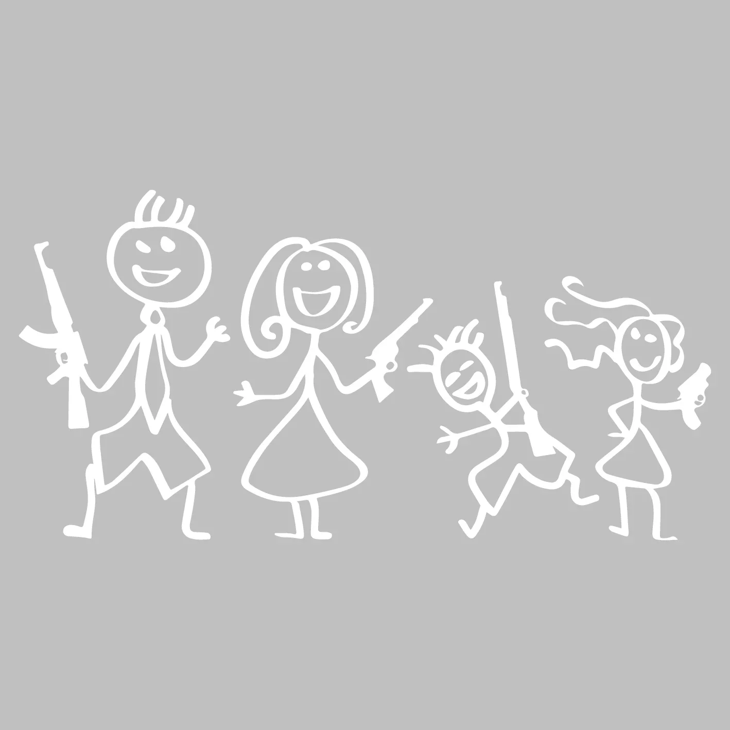 Stick Family with Guns Rights Suitable for NRA Riffle hunting pistol Sticker Decal
Stick Family with Guns Rights Suitable for NRA Riffle hunting pistol Sticker Decal