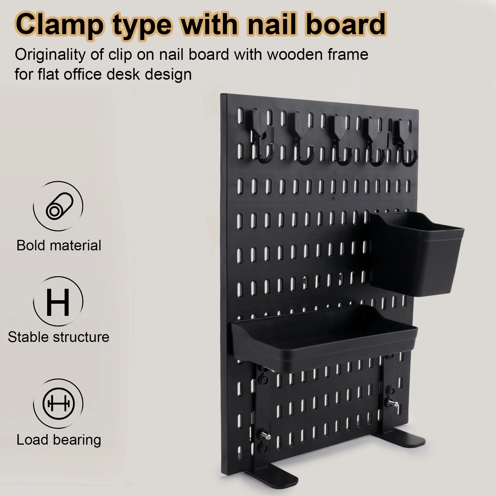 B50B-Clip-On Desk Organizer With Pegboards, Clip-On Desktop Storage Rack,Small Desk Extension Shelving Unit For Office Home
B50B-Clip-On Desk Organizer With Pegboards, Clip-On Desktop Storage Rack,Small Desk Extension Shelving Unit For Office Home