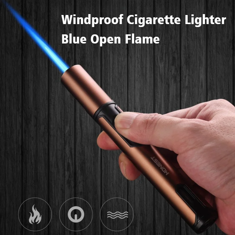 Newest Cigar Igniter Blue Fire Lighter Portable Windproof Open Flame Smoke Cigarette Lighters & Smoking Accessories Factory Sale 
Newest Cigar Igniter Blue Fire Lighter Portable Windproof Open Flame Smoke Cigarette Lighters & Smoking Accessories Factory Sale