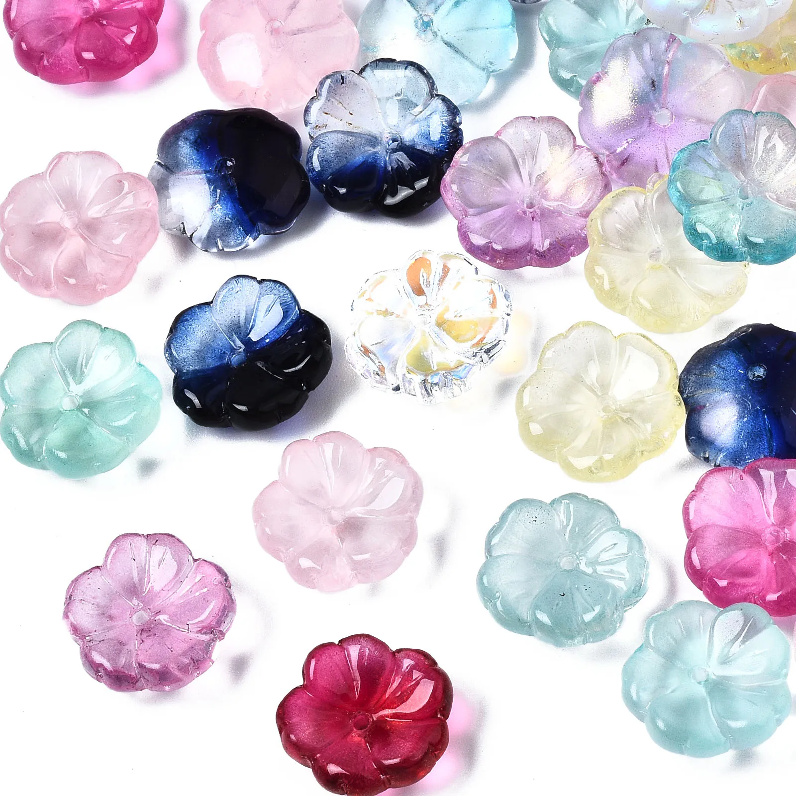 100pcs Transparent Flower Glass Beads Clear Loose Spacer Beads for Jewelry Making Handmade DIY Bracelet Necklace Earring
100pcs Transparent Flower Glass Beads Clear Loose Spacer Beads for Jewelry Making Handmade DIY Bracelet Necklace Earring
