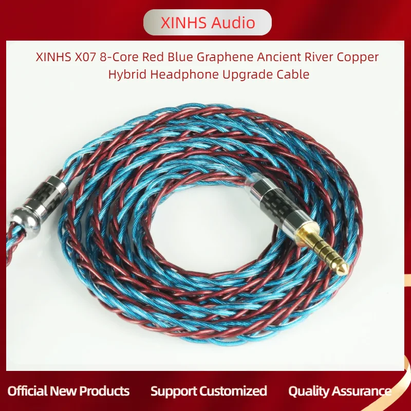 XINHS X07 8-Core Red Blue Graphene Ancient River Copper Hybrid Headphone Upgrade Cable for 0.78 2pin/HD650/IE900/KZ-QDC/MMCX
XINHS X07 8-Core Red Blue Graphene Ancient River Copper Hybrid Headphone Upgrade Cable for 0.78 2pin/HD650/IE900/KZ-QDC/MMCX