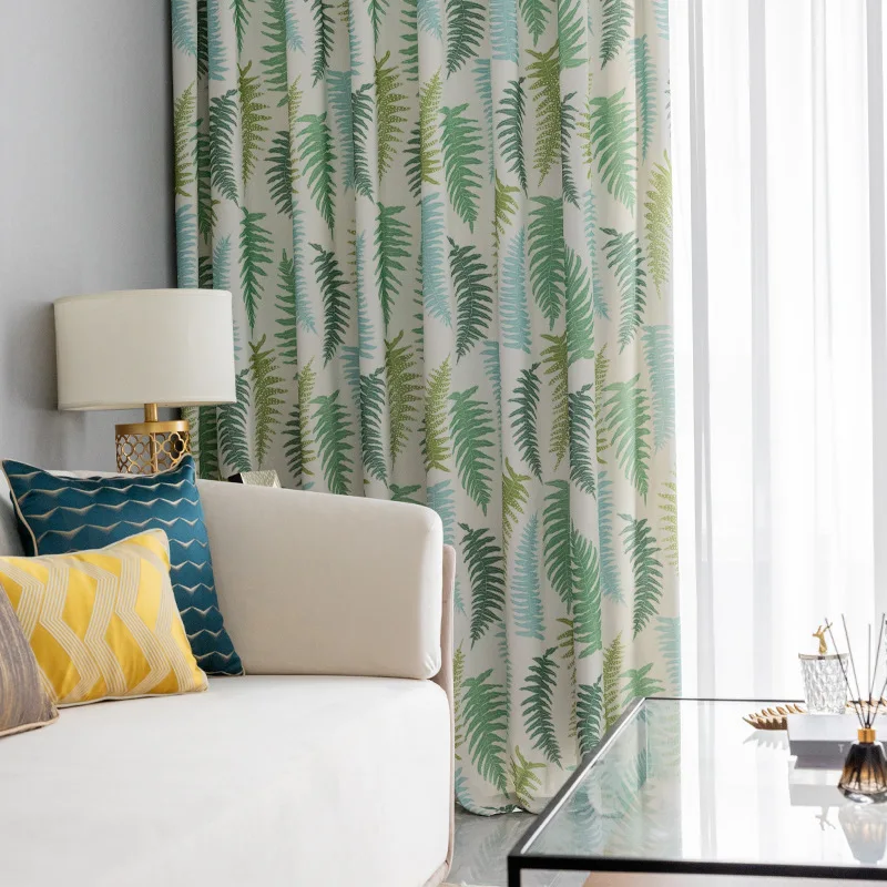 Nordic Style Green Brown Leaf Veins Simple Polyester-cotton Print High Shading Window Curtains for Living Dining Room Bedroom
Nordic Style Green Brown Leaf Veins Simple Polyester-cotton Print High Shading Window Curtains for Living Dining Room Bedroom