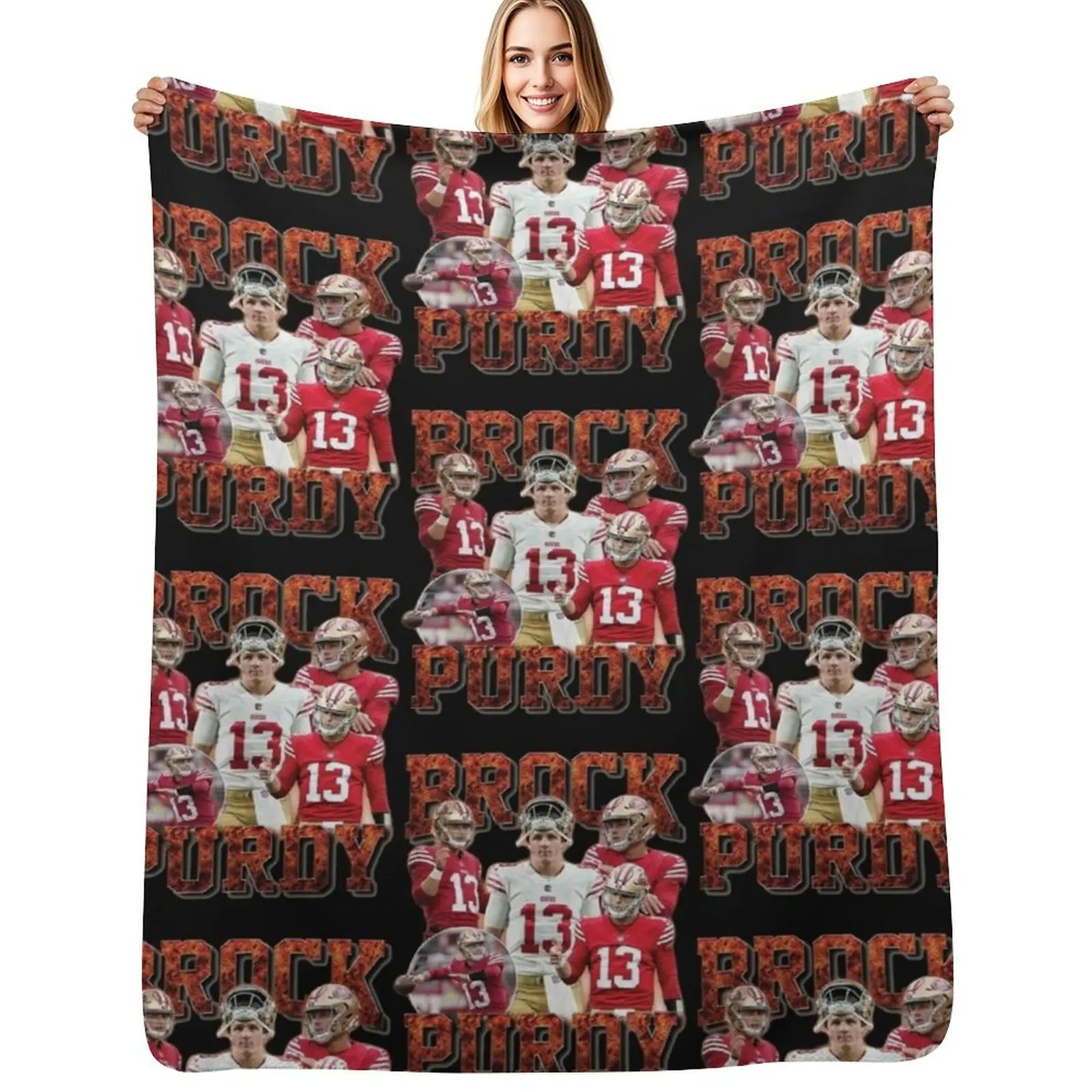 Brock Purdy 13 Throw Blanket Faux Fur Soft Warm Blanket for Bed
Brock Purdy 13 Throw Blanket Faux Fur Soft Warm Blanket for Bed