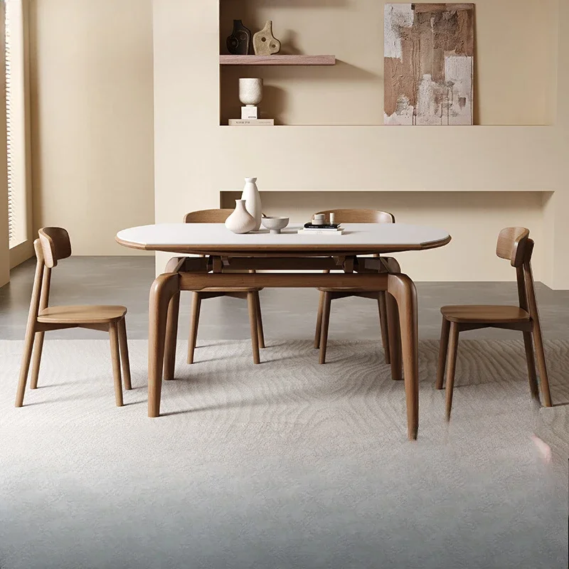 Retractable rock slab dining table Household small apartment square and round dual-purpose dining table Modern simple elephant
Retractable rock slab dining table Household small apartment square and round dual-purpose dining table Modern simple elephant
