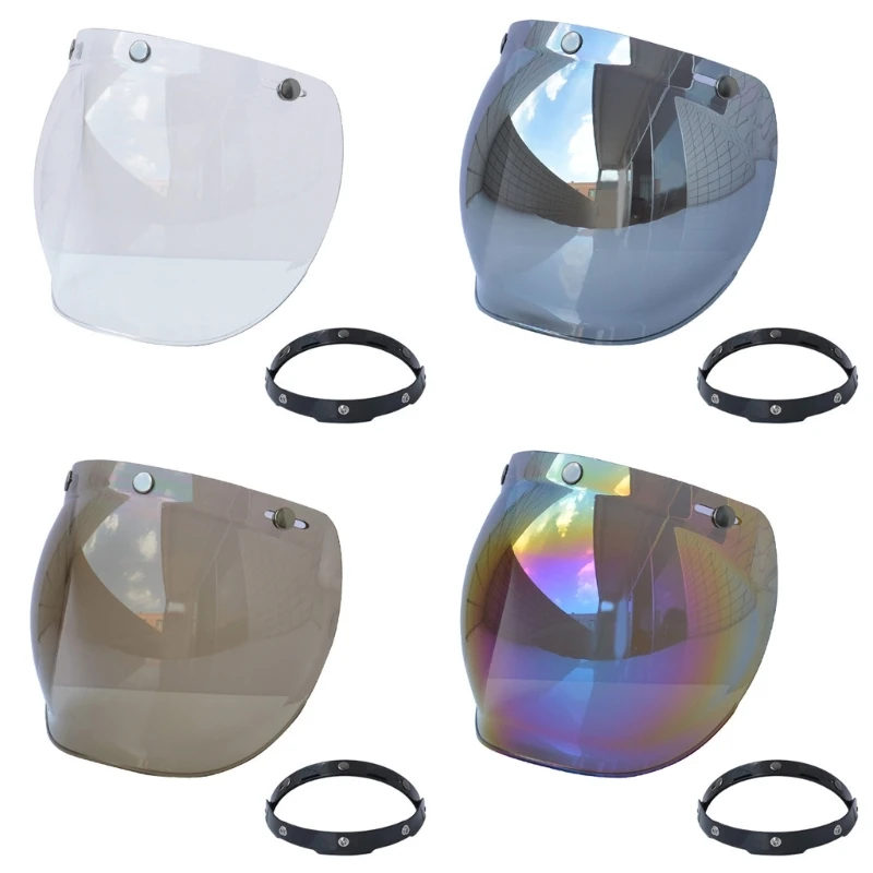 Vintage Motorcycles Helmets Bubble Visors Lens With Shield- 3 Button Open Face T3EF
Vintage Motorcycles Helmets Bubble Visors Lens With Shield- 3 Button Open Face T3EF
