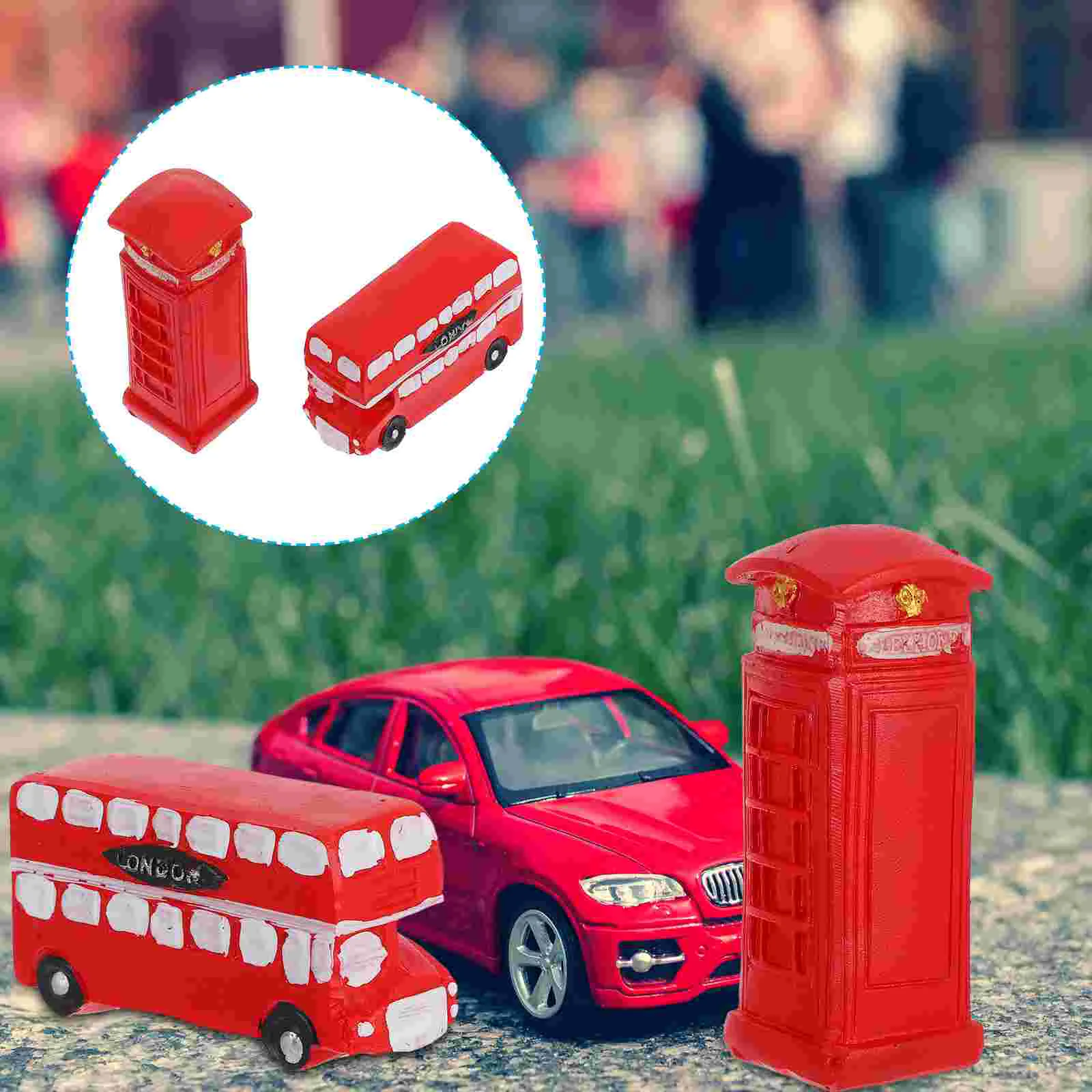 2 Pcs Ornaments Vintage Adorable Telephone Booth Desktop Decor Resin Adornment Travel Bus
2 Pcs Ornaments Vintage Adorable Telephone Booth Desktop Decor Resin Adornment Travel Bus