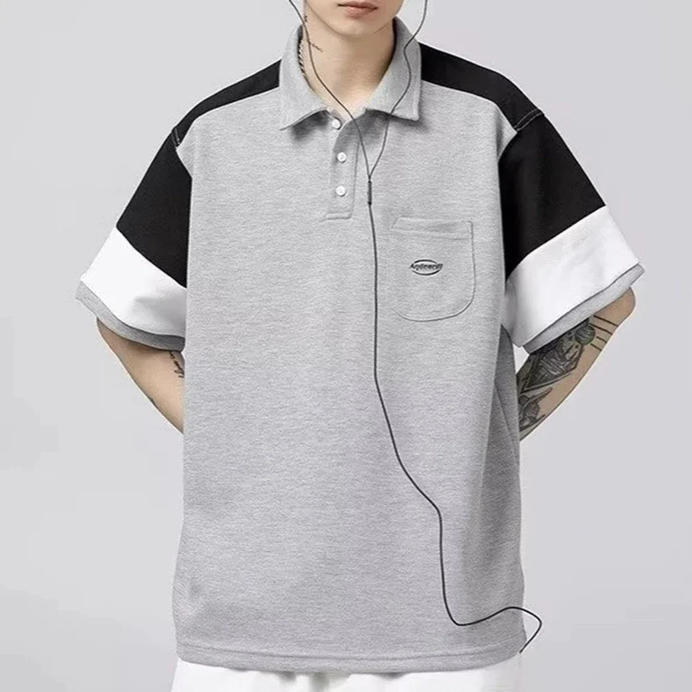 Casual Short Sleeve Contrast Color Tops Daily Wear Lapel Neckline Polyester Fabric Regular Clothing Length Short Sleeve Style
Casual Short Sleeve Contrast Color Tops Daily Wear Lapel Neckline Polyester Fabric Regular Clothing Length Short Sleeve Style