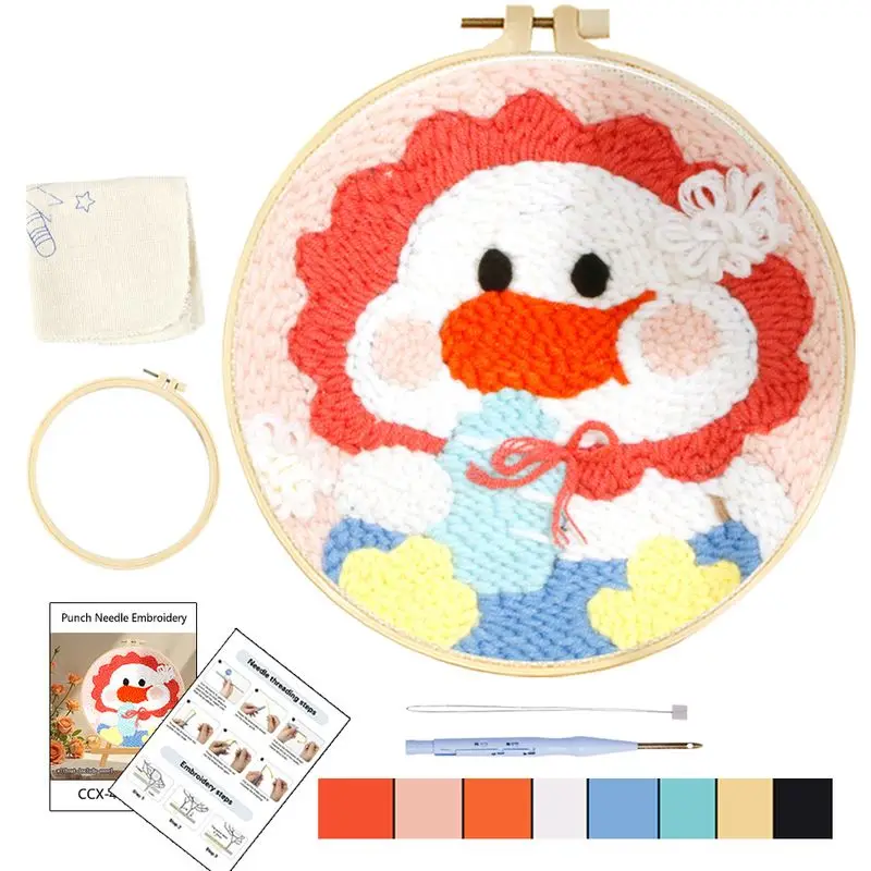 1 Pack Cute Duck Punch Needle Kit Cross Stitch For Adult Diy Animal Pattern Needle Arts Craft Work For Home Decration
1 Pack Cute Duck Punch Needle Kit Cross Stitch For Adult Diy Animal Pattern Needle Arts Craft Work For Home Decration