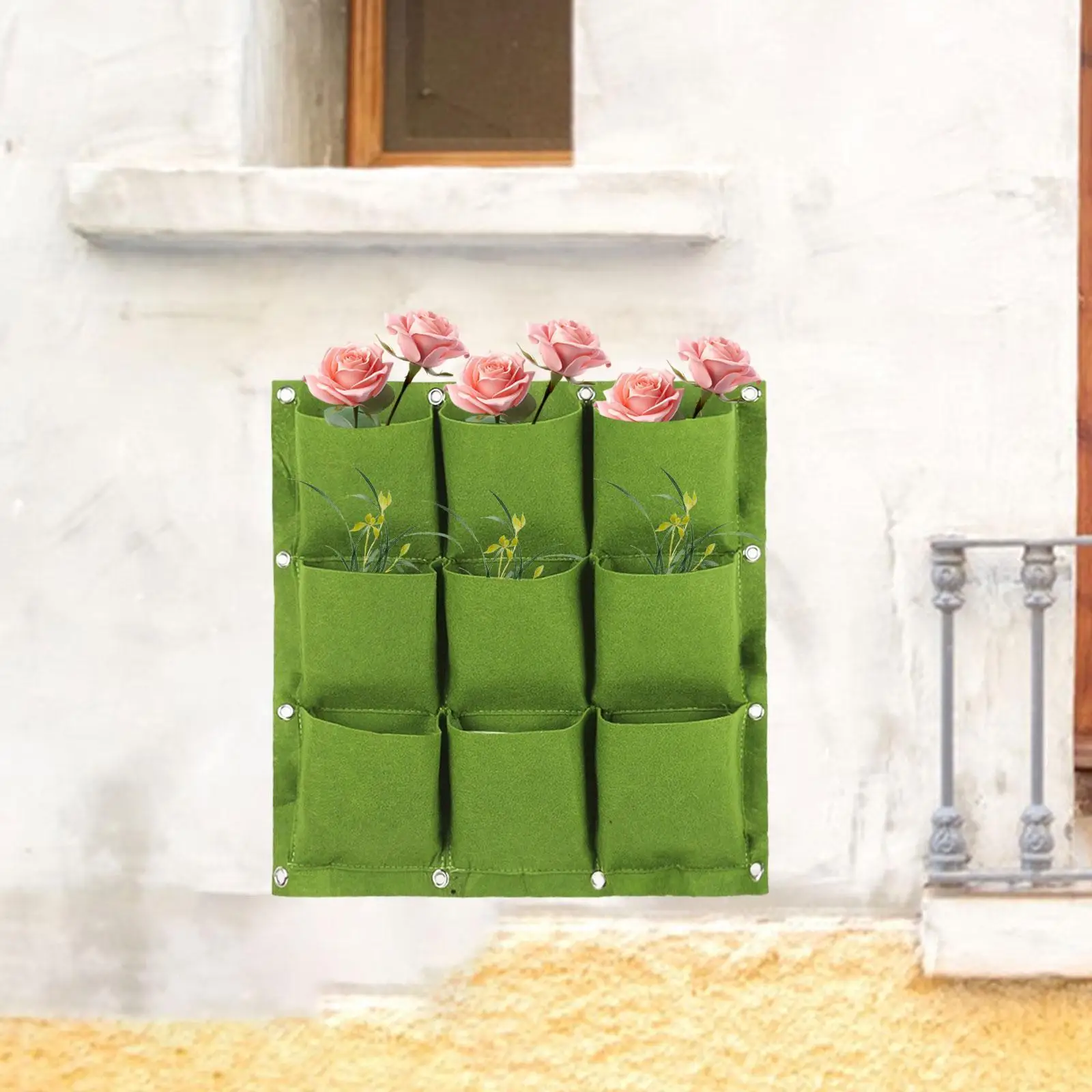 Garden Wall Planter,Plant Grow Bag with 9 Pockets Hanging Planting Grow Bag for Fence
Garden Wall Planter,Plant Grow Bag with 9 Pockets Hanging Planting Grow Bag for Fence