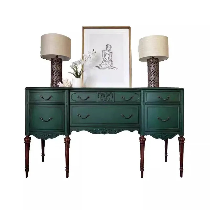 French rural retro entrance cabinet American solid wood carving flower dining side cabinet living room wall decorative cabinet
French rural retro entrance cabinet American solid wood carving flower dining side cabinet living room wall decorative cabinet