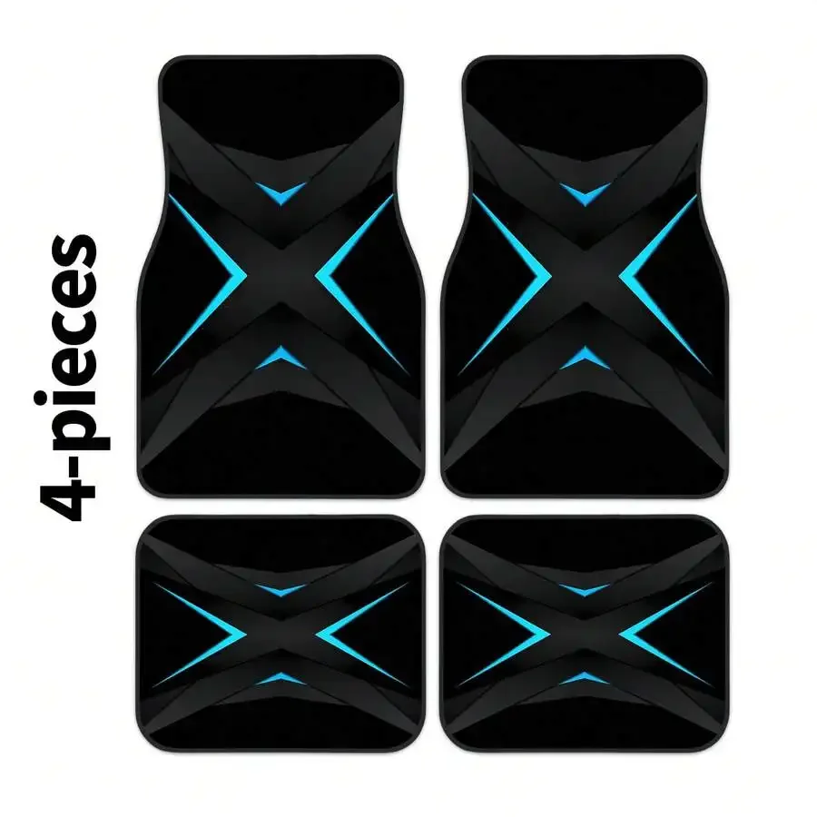 4-Piece Blue And Black Cross Pattern Car Floor Mats Universal Stylish Durable Easy Clean
4-Piece Blue And Black Cross Pattern Car Floor Mats Universal Stylish Durable Easy Clean