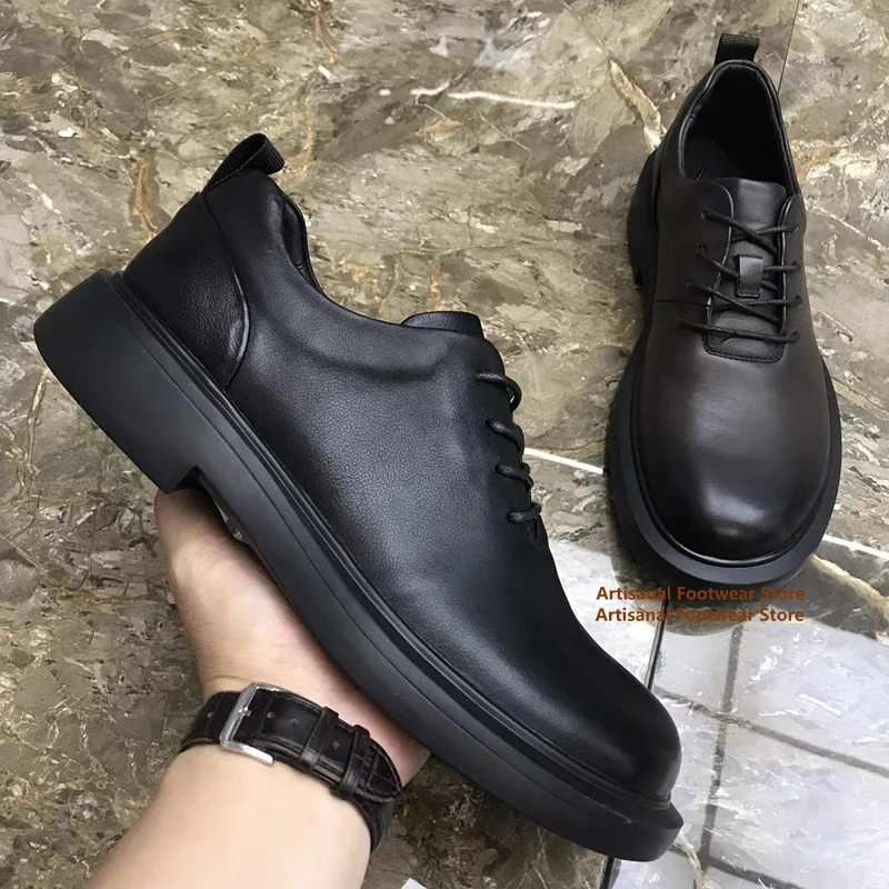 Black Leather Casual Shoes Men's Genuine Leather Casual Shoes Cowhide Soft Leather Soft Sole Men's Business Big Round Toe Shoes
Black Leather Casual Shoes Men's Genuine Leather Casual Shoes Cowhide Soft Leather Soft Sole Men's Business Big Round Toe Shoes