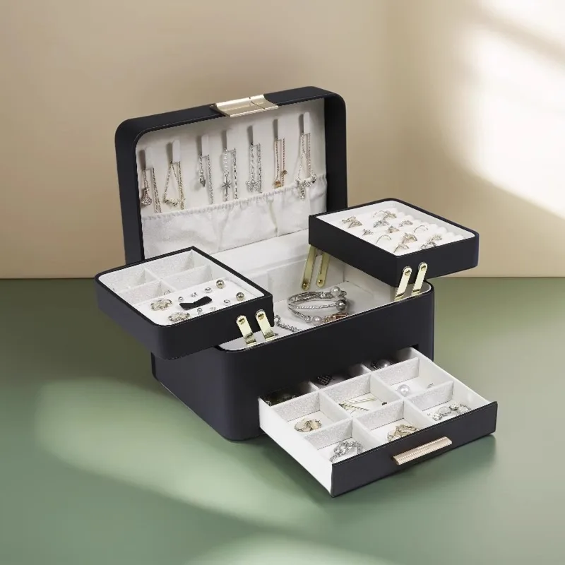 PU Leather Jewelry Box Large Necklaces Jewellery Case Rings Earrings Accessory Storage Boxes Luxury Bracelet Display Cases
PU Leather Jewelry Box Large Necklaces Jewellery Case Rings Earrings Accessory Storage Boxes Luxury Bracelet Display Cases