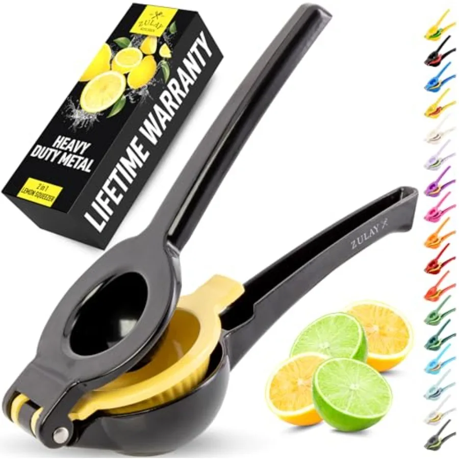 Metal 2-in-1 Lemon Squeezer - Sturdy Max Extraction Hand Juicer Lemon Squeezer Gets Every Last Drop - Easy to Clean Manual Citr
Metal 2-in-1 Lemon Squeezer - Sturdy Max Extraction Hand Juicer Lemon Squeezer Gets Every Last Drop - Easy to Clean Manual Citr