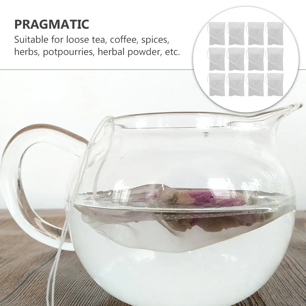 100pcs Drawstring Nylon for Loose Leaf Coffee Herbs Brewing Refillable Disposable Filter Sachet Rope Design Safe
100pcs Drawstring Nylon for Loose Leaf Coffee Herbs Brewing Refillable Disposable Filter Sachet Rope Design Safe