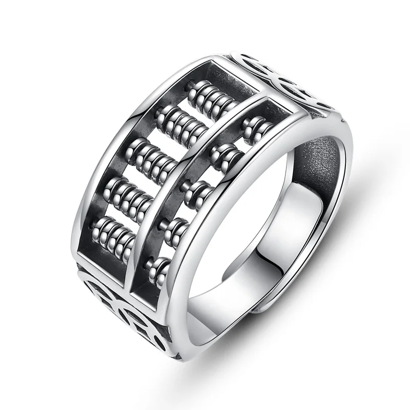 99Pure Silver Men's Ring Abacus Beads Trendy Unique Domineering Hip Hop Single Index Finger Boys Fashion Sterling Silver Gift
99Pure Silver Men's Ring Abacus Beads Trendy Unique Domineering Hip Hop Single Index Finger Boys Fashion Sterling Silver Gift