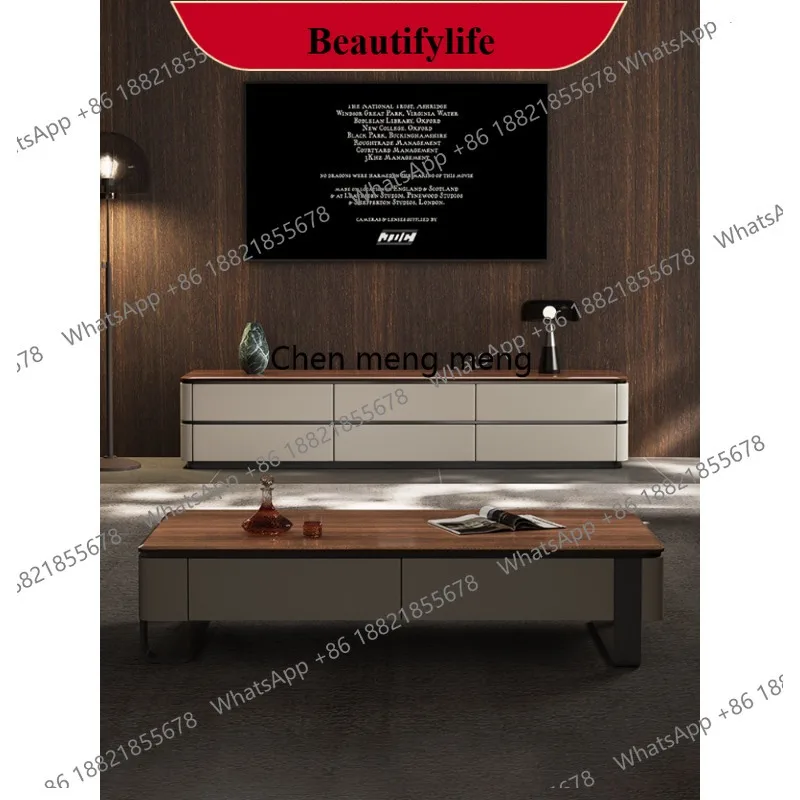 Q178 Italian minimalist TV cabinet, locker integrated living room light luxury walnut solid wood TV cabinet
Q178 Italian minimalist TV cabinet, locker integrated living room light luxury walnut solid wood TV cabinet