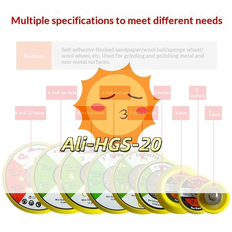 Hook&Loop Polishing Sanding Pad Pneumatic Sander Disc Backer Plate Thread for Furniture Restoration Auto Care
Hook&Loop Polishing Sanding Pad Pneumatic Sander Disc Backer Plate Thread for Furniture Restoration Auto Care