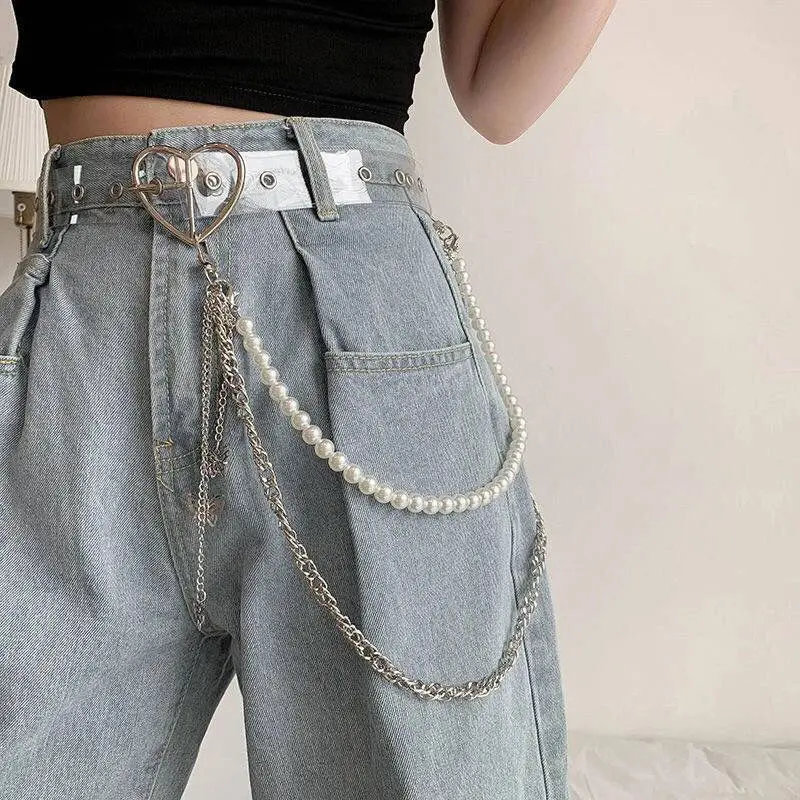 Women Student Belt Korean Fashion Transparent Waistband Lady Personality Layers Pearl Butterfly Chain Clothes Accessories Female
Women Student Belt Korean Fashion Transparent Waistband Lady Personality Layers Pearl Butterfly Chain Clothes Accessories Female