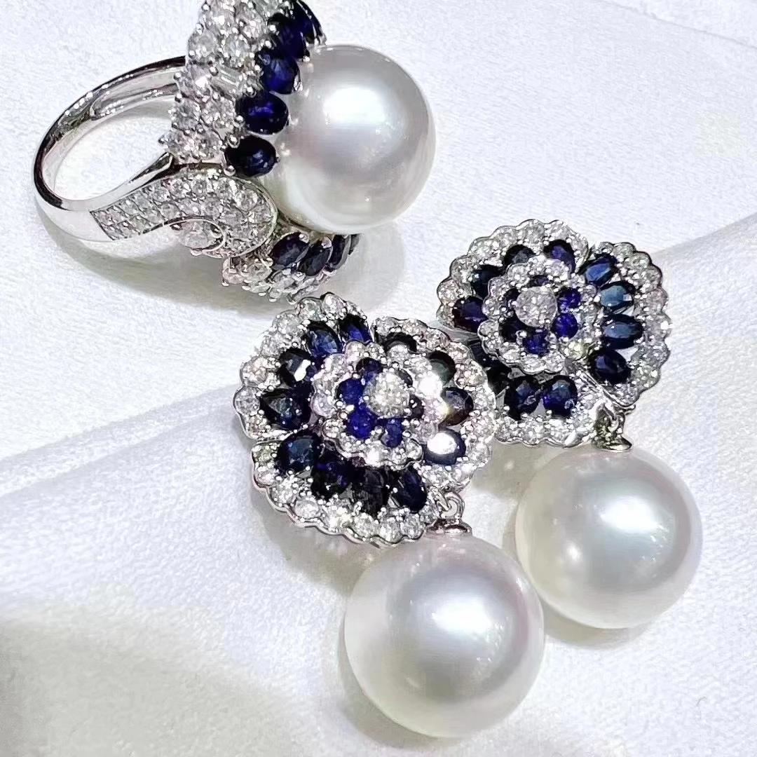 Zircon Ring Earring Set Edison Pearl Ring Earring Set Exquisite Pearl Jewelry 925 Sterling Silver Natural A Customized 10mm
Zircon Ring Earring Set Edison Pearl Ring Earring Set Exquisite Pearl Jewelry 925 Sterling Silver Natural A Customized 10mm