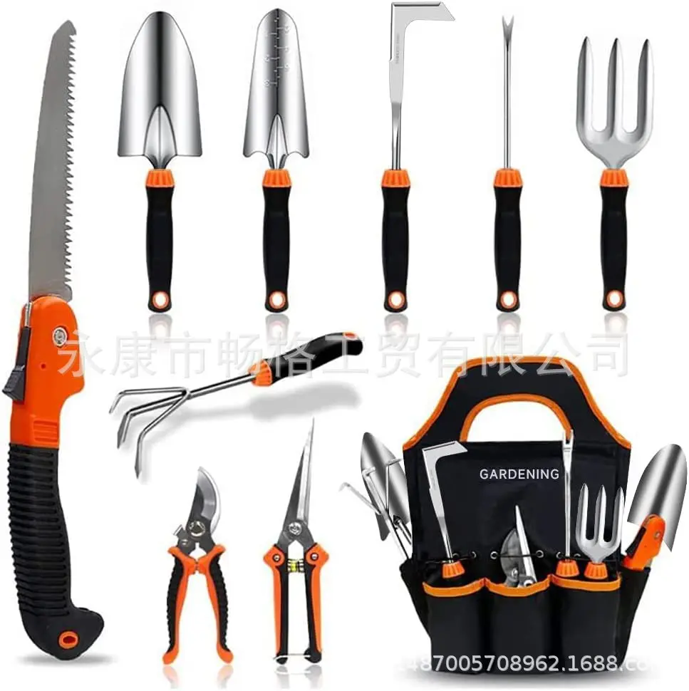 Suitable forAmazon hot-selling 10-piece stainless steel garden tool set gardening kit pruning shears 
Suitable forAmazon hot-selling 10-piece stainless steel garden tool set gardening kit pruning shears