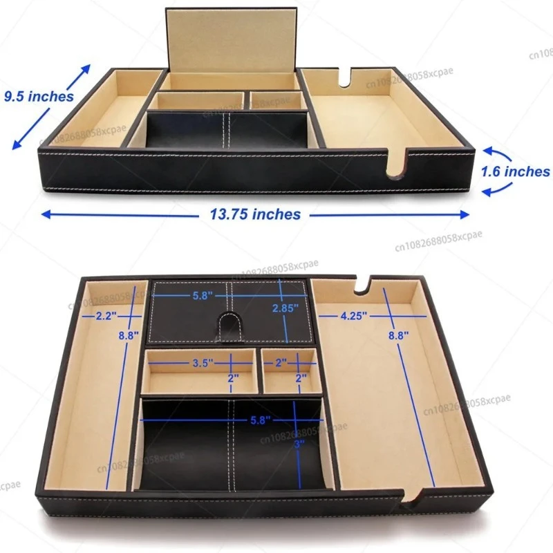 Creative Valet Tray - Men's Jewelry Key Watch Organizer Valet Box PU Leather Storage Tray on Table
Creative Valet Tray - Men's Jewelry Key Watch Organizer Valet Box PU Leather Storage Tray on Table