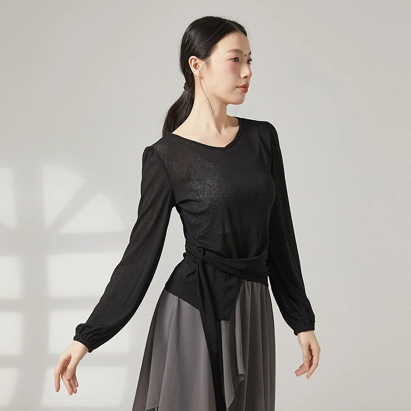 Women Modern Dance Shirt Thin Long Balloon Sleeve See Through Classical Dancing Practice Costume Adult Yoga Top Soft Breathable
Women Modern Dance Shirt Thin Long Balloon Sleeve See Through Classical Dancing Practice Costume Adult Yoga Top Soft Breathable