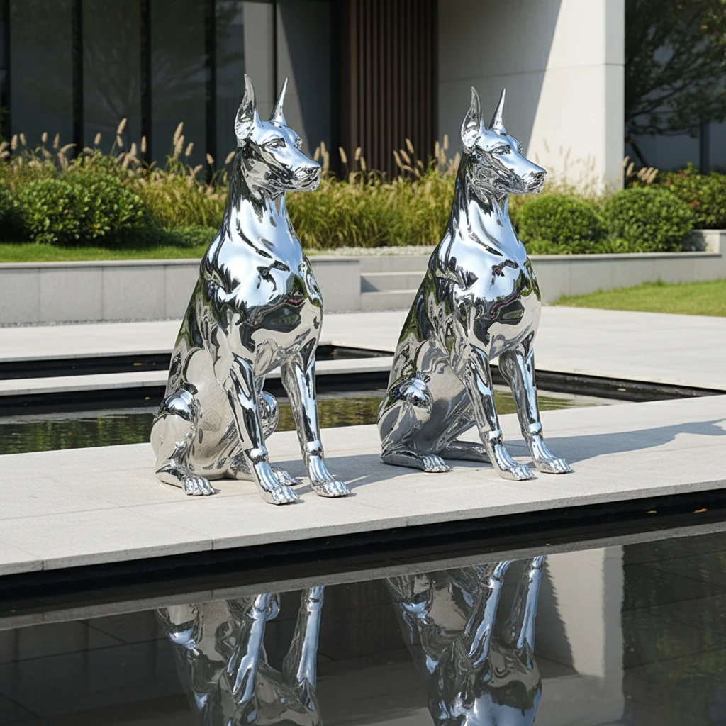 @#Free Design Cute Cartoon Doberman Pinscher Sculpture High Quality Polished Mirror Resin Crafts for Home Decorative Gift
@#Free Design Cute Cartoon Doberman Pinscher Sculpture High Quality Polished Mirror Resin Crafts for Home Decorative Gift