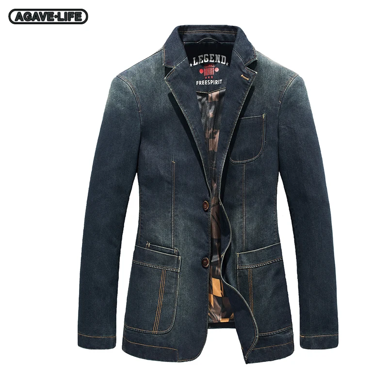 Spring Autumn Business Men's Denim Blazers Men Casual Loose Single Breasted Jean Jacket Youth Men Oversize Sport Denim Suit Top
Spring Autumn Business Men's Denim Blazers Men Casual Loose Single Breasted Jean Jacket Youth Men Oversize Sport Denim Suit Top