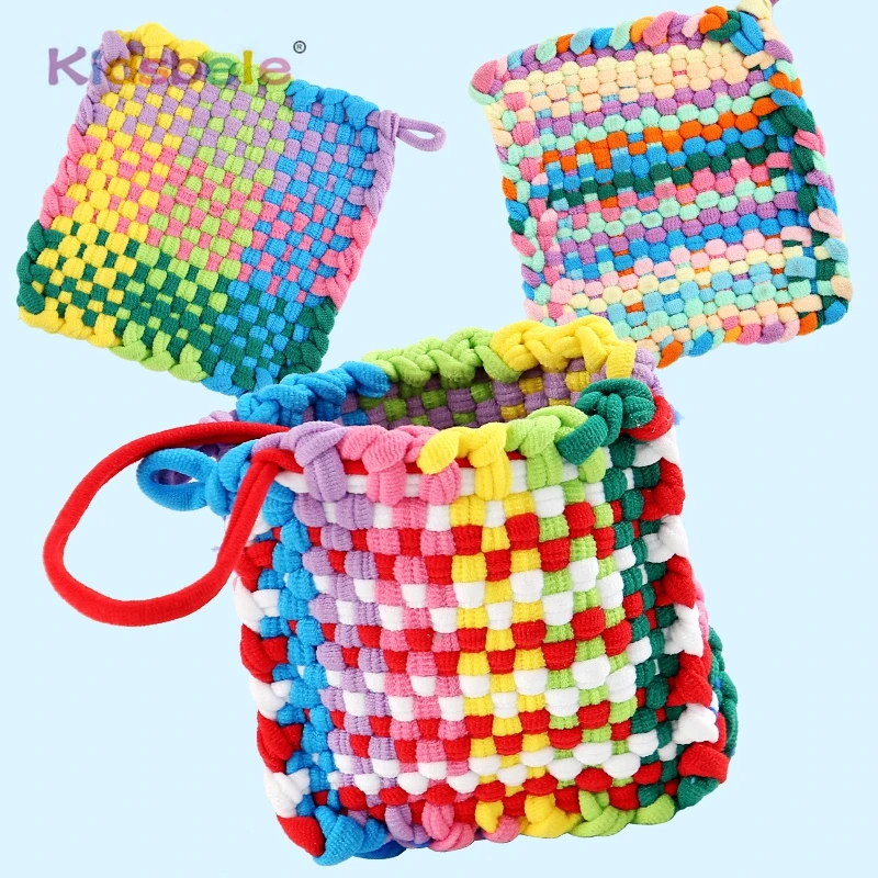 DIY Weaving Loom Kit for Kid Beginners Rainbow Elastic Bands Craft Set Handmade Hair Bands Potholder Knitting Loom Party Gift
DIY Weaving Loom Kit for Kid Beginners Rainbow Elastic Bands Craft Set Handmade Hair Bands Potholder Knitting Loom Party Gift