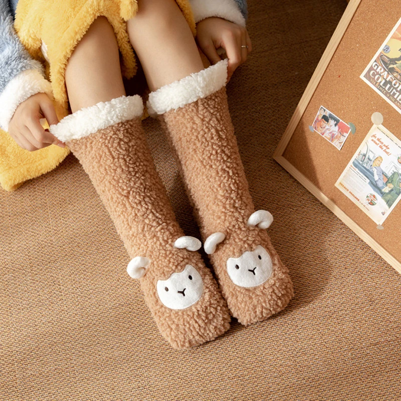 Fuzzy Sock Thermal Womens Kawaii Plush Grip Winter Warm Soft Female Home Indoor Silicone Non slip Thick Slipper Floor Sock Gift
Fuzzy Sock Thermal Womens Kawaii Plush Grip Winter Warm Soft Female Home Indoor Silicone Non slip Thick Slipper Floor Sock Gift