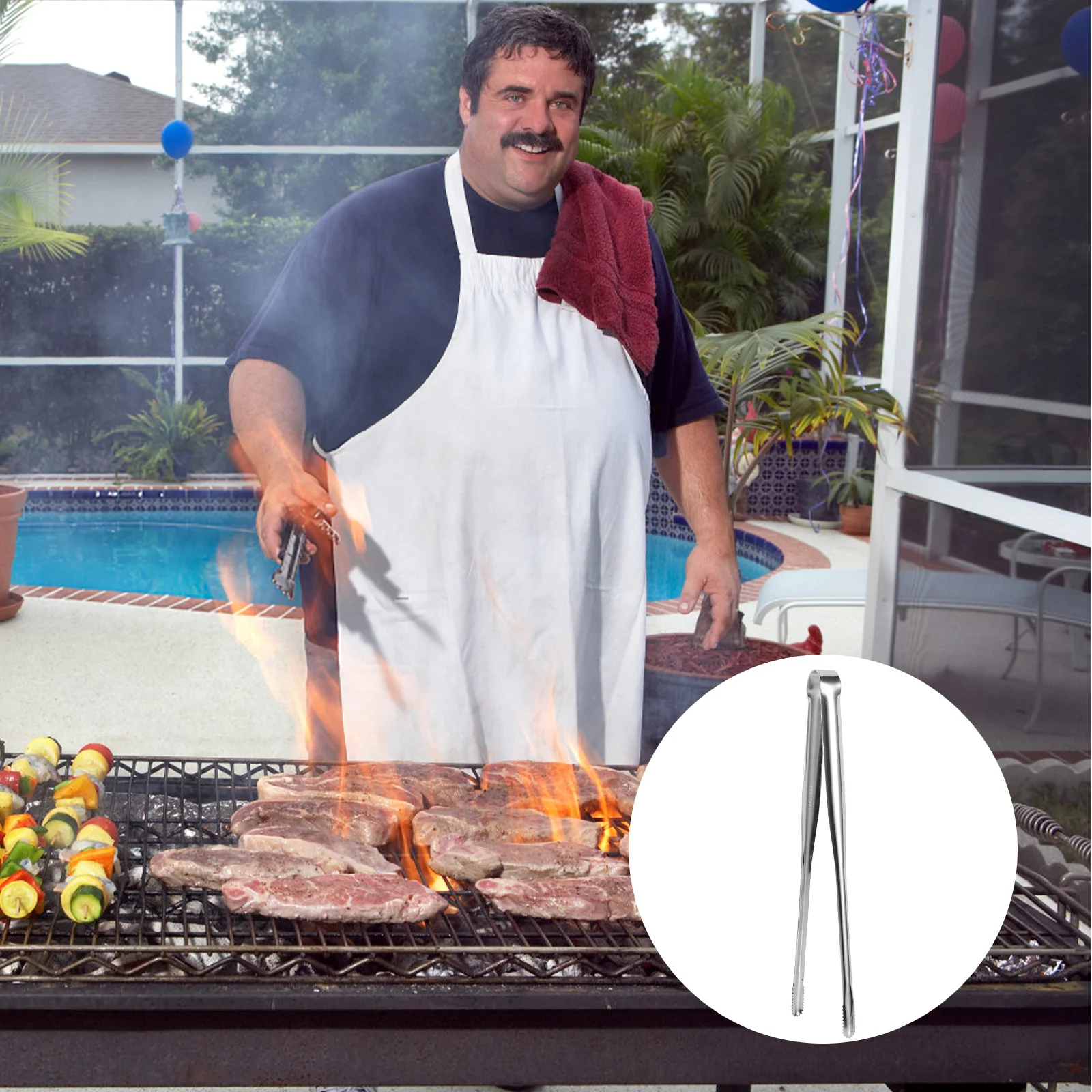 2Pcs Stainless Steel Barbecue Tongs Rustproof Kitchen Tool for Steak Bread Meat Portable Food Clamp Bbq Tong
2Pcs Stainless Steel Barbecue Tongs Rustproof Kitchen Tool for Steak Bread Meat Portable Food Clamp Bbq Tong