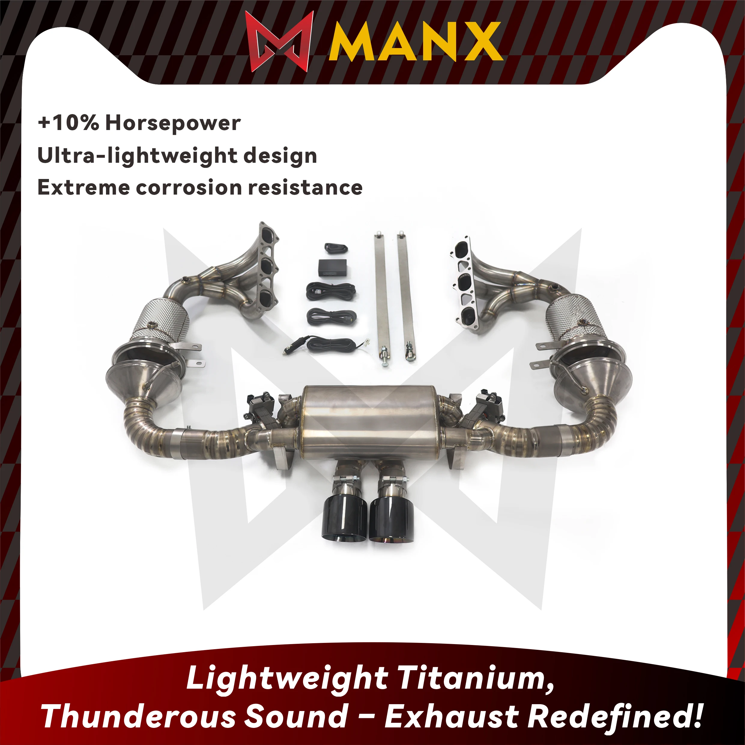 Lightweight MANX Titanium Exhaust For Porsche 911 992 GT3 Catback Deep Sport Sound +10% Horsepower Downpipe Manifold
Lightweight MANX Titanium Exhaust For Porsche 911 992 GT3 Catback Deep Sport Sound +10% Horsepower Downpipe Manifold