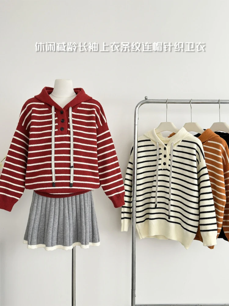Women Red Striped Pullover Sweater Harajuku Long Sleeves O-Neck Oversize Hoodies Sweaters Jumper Vintage Y2k 2000s Clothes 2024
Women Red Striped Pullover Sweater Harajuku Long Sleeves O-Neck Oversize Hoodies Sweaters Jumper Vintage Y2k 2000s Clothes 2024