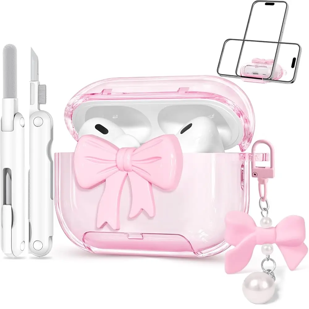 for Airpods Pro 2 Case 2022/2023, Joremx Clear Cases with Phone Stand & Cute Butterfly Keychain & Cleaning Kit, Soft TPU Cove
for Airpods Pro 2 Case 2022/2023, Joremx Clear Cases with Phone Stand & Cute Butterfly Keychain & Cleaning Kit, Soft TPU Cove