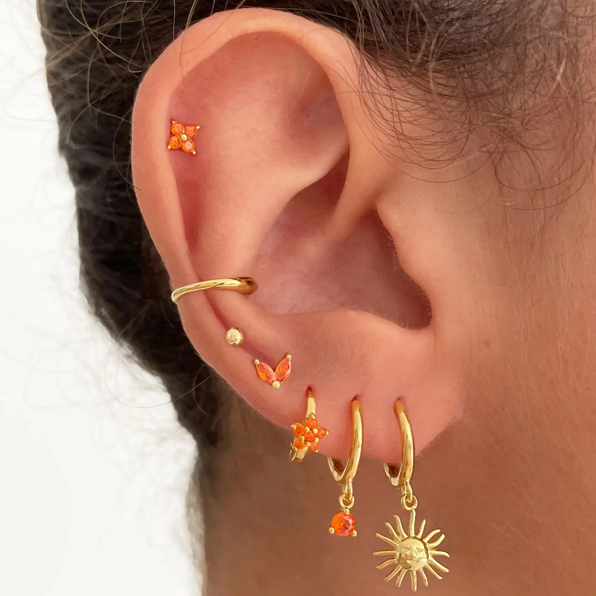 Stainless Steel PVD 18K Gold Plated Tarnish Waterproof Sun Drop Earrings For Woman Jewelry Wholesale Trendy
Stainless Steel PVD 18K Gold Plated Tarnish Waterproof Sun Drop Earrings For Woman Jewelry Wholesale Trendy