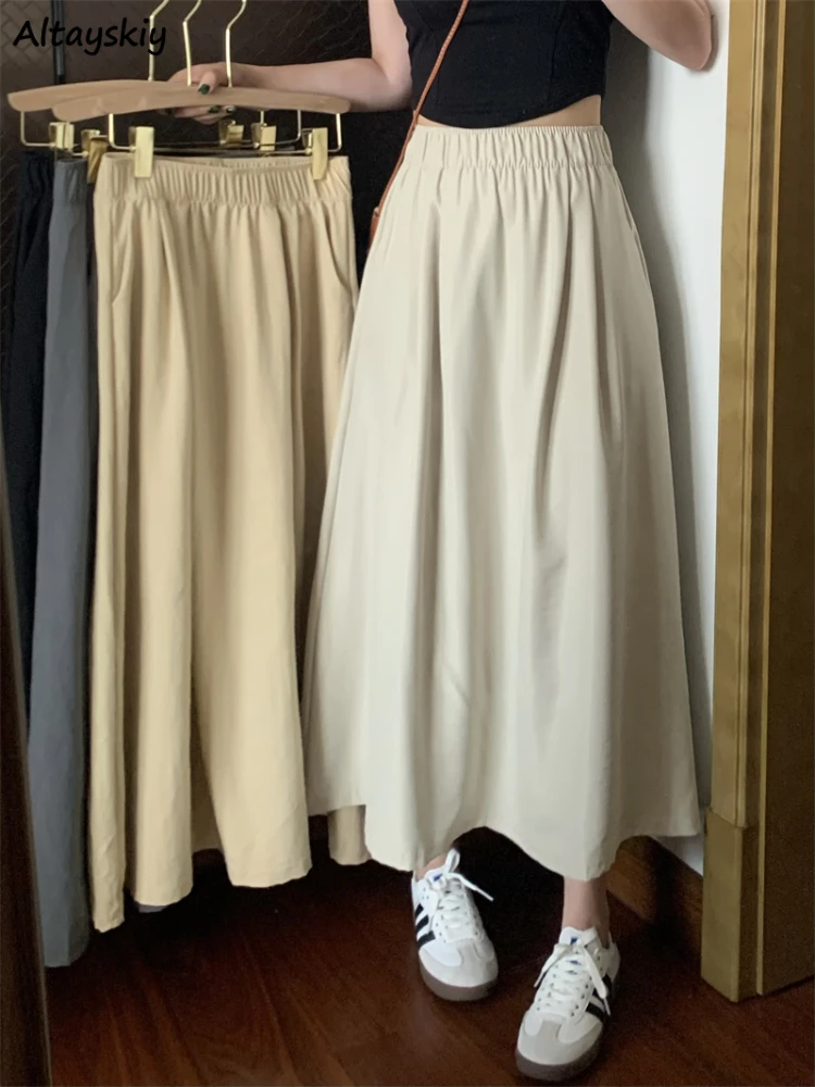 Vintage Midi Skirts Women Office Lady Temper Streetwear Baggy Casual Korean Style Solid High Waisted Minority Feminino 2023 New
Vintage Midi Skirts Women Office Lady Temper Streetwear Baggy Casual Korean Style Solid High Waisted Minority Feminino 2023 New